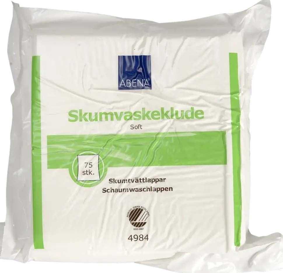 Abena skumtvättlapp 75-pack