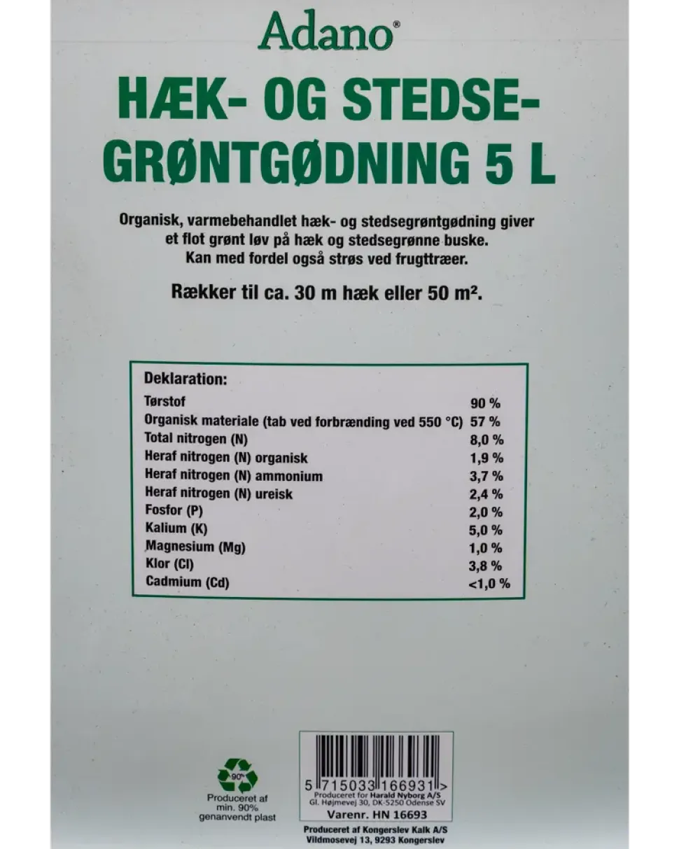 Adano gödning för häckar och vintergröna växter 5 L