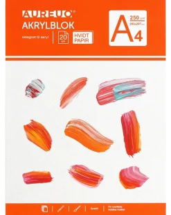 Akrylblock vit A4 250 g