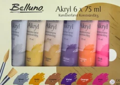 Akrylfärger 6x75 ml