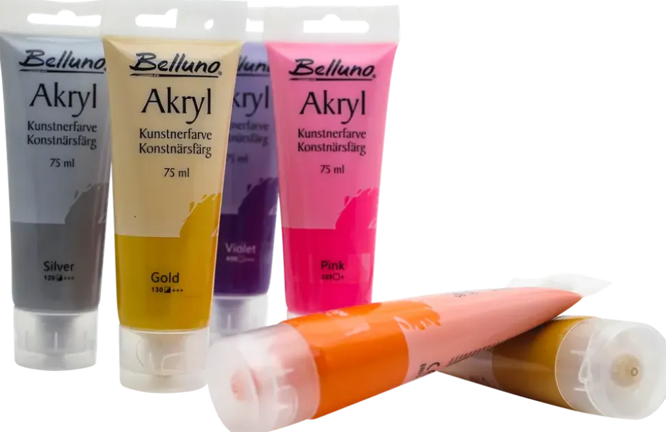 Akrylfärger 6x75 ml