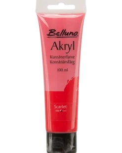 Akrylfärg röd 100 ml
