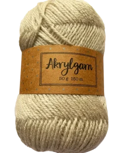 Akrylgarn 50 g beige