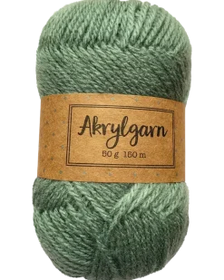 Akrylgarn 50 g grågrön
