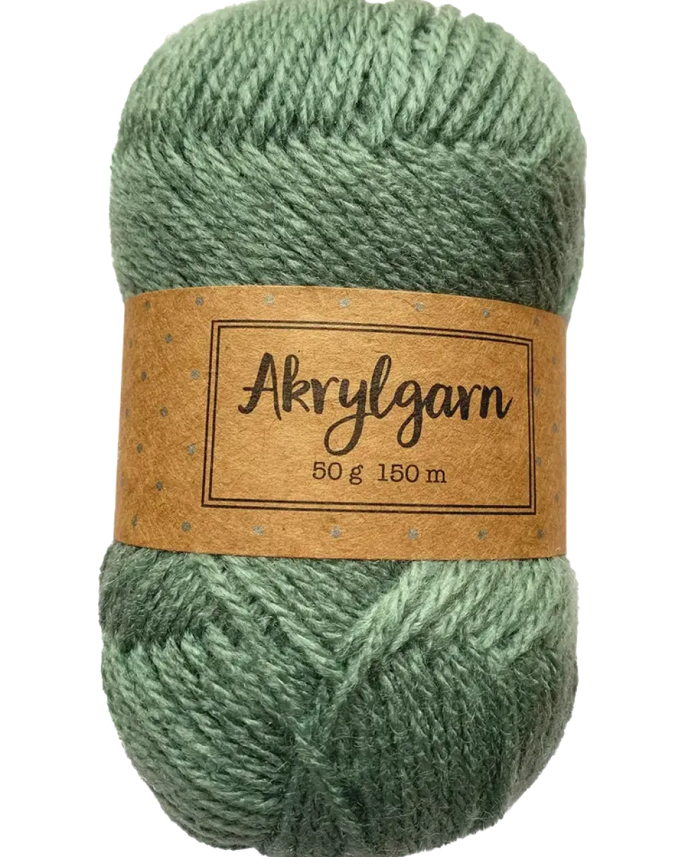 Akrylgarn 50 g grågrön