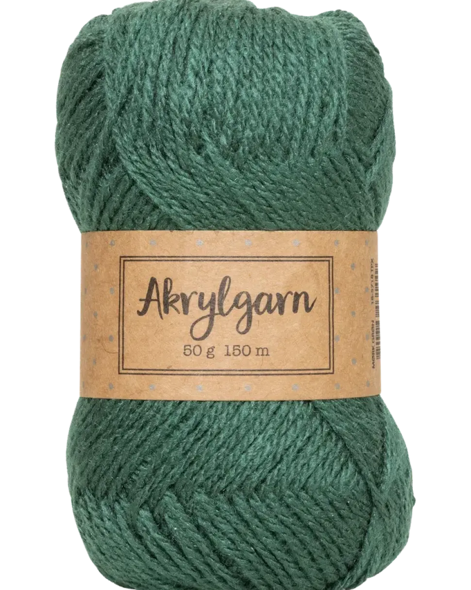 Akrylgarn 50 g mörkgrön