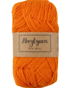 Akrylgarn 50 g orange