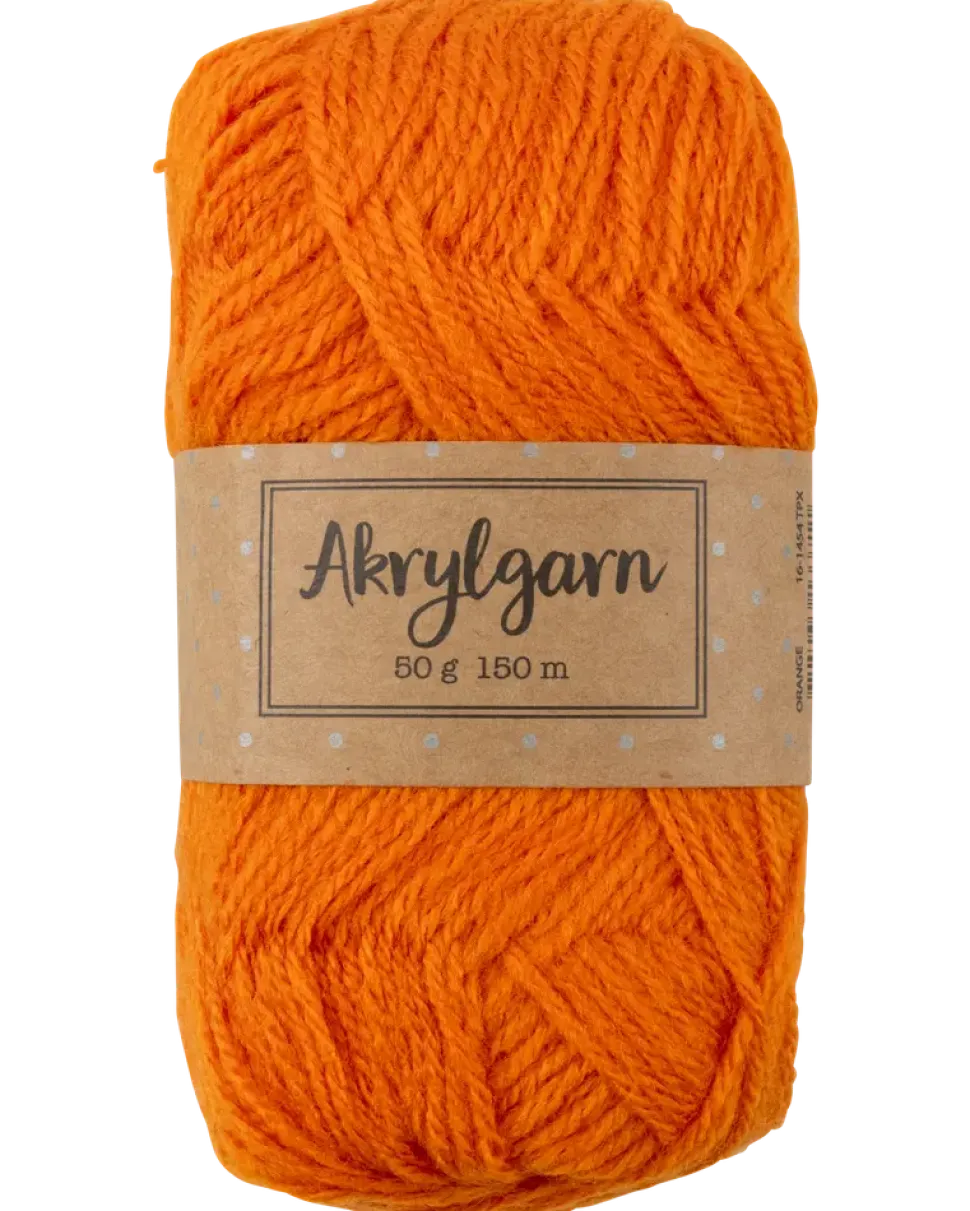 Akrylgarn 50 g orange