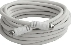 Antennkabel f-kontakt 5m vit