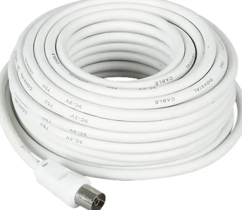 Antennskarvkabel 10m vit