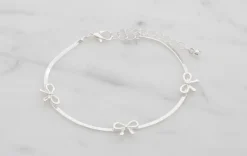 Armband med rosetter - silver