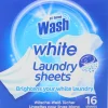 At Home Wash Laundry sheets 16 ark - vit