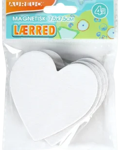AUREUO Canvas magnetiskt hjärta 4-pack