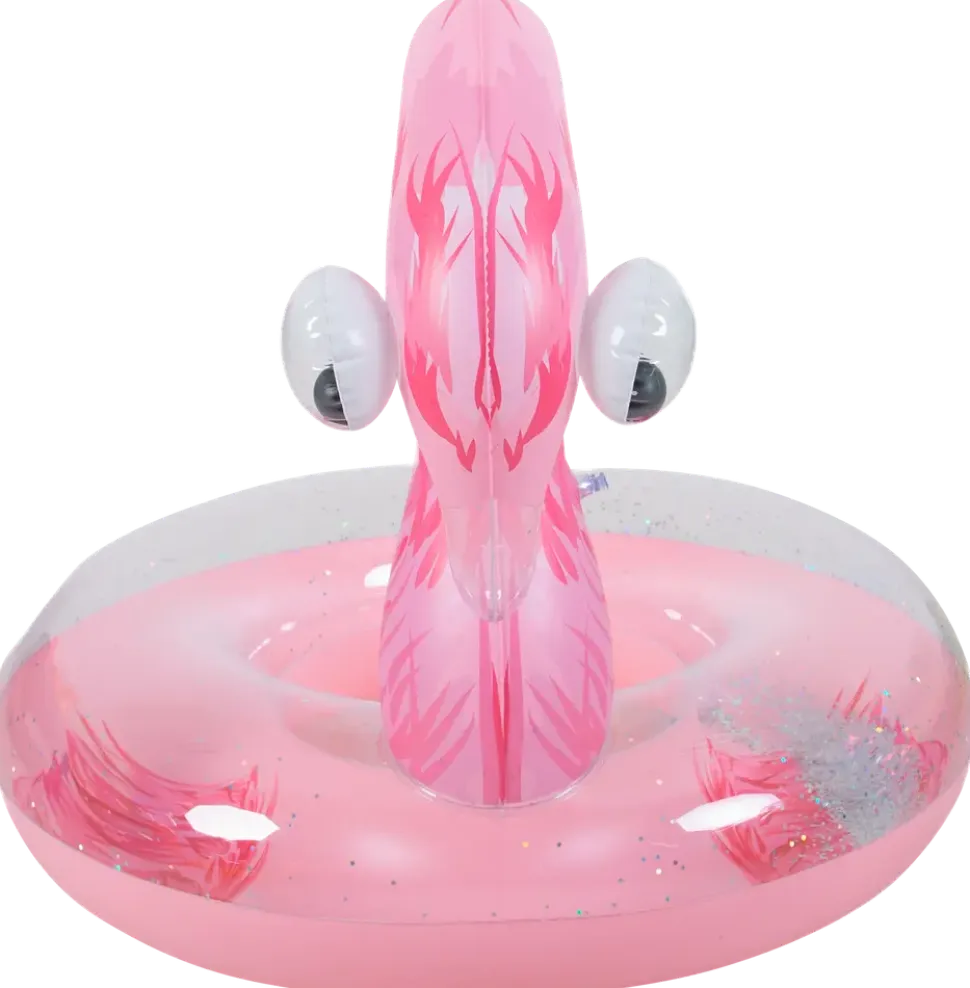 Badring Flamingo med glitter
