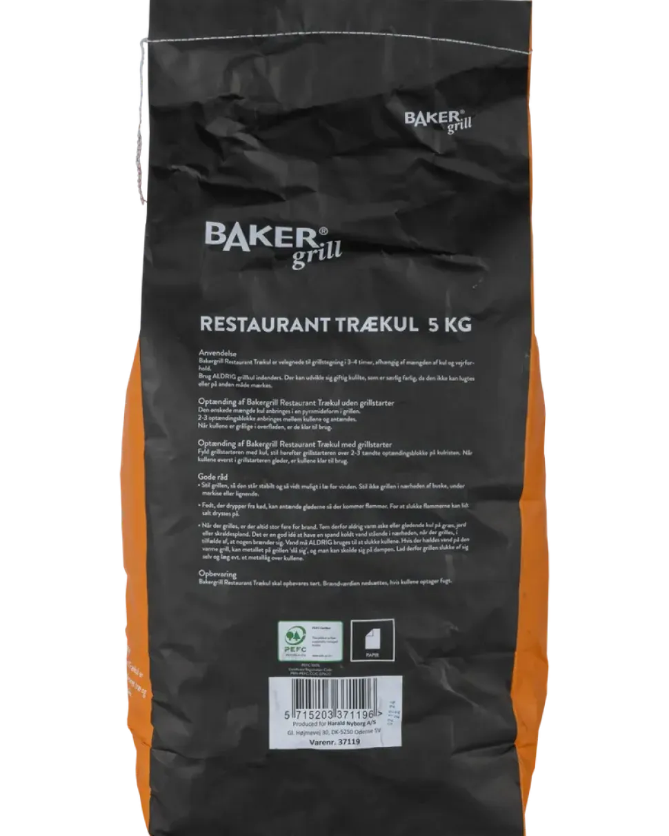 BAKERgrill Grillkol restaurang 5 kg