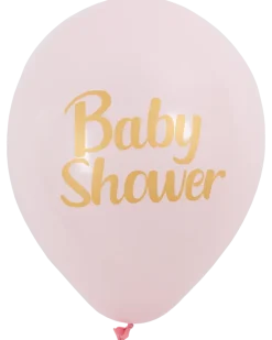 Ballong baby shower ljusrosa