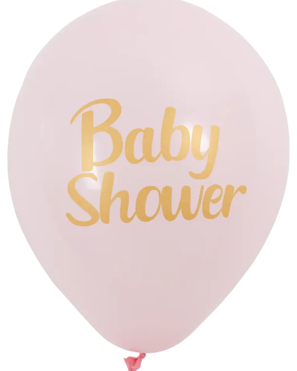 Ballong baby shower ljusrosa