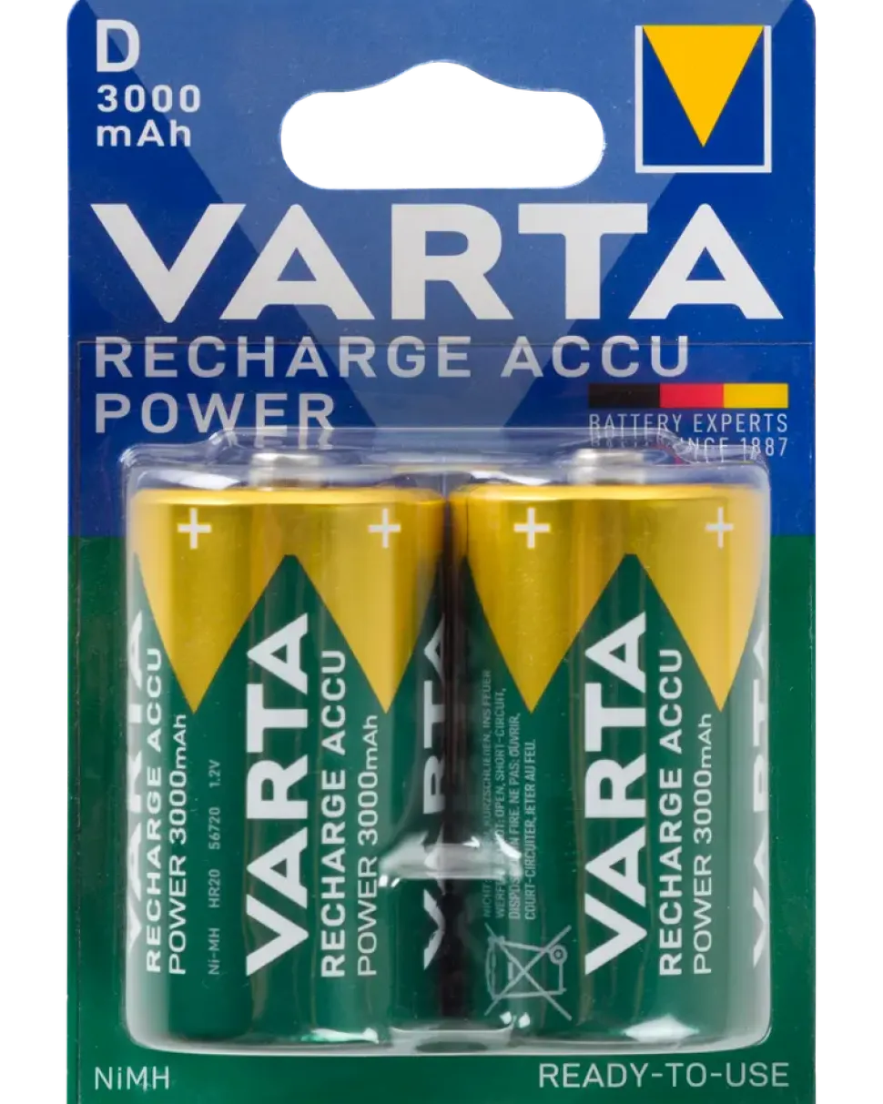 Batteri nihm d 3000 mah 2 st