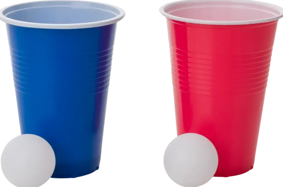 Beer pong med 12 koppar och 2 bollar