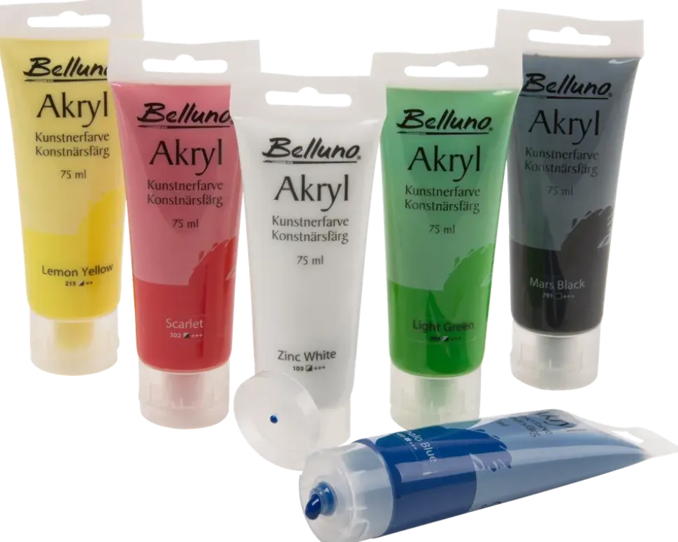 Belluno Akrylfärger 6 x 75 ml