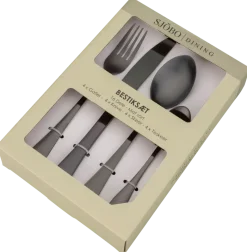 Bestickset 16 delar - matt svart