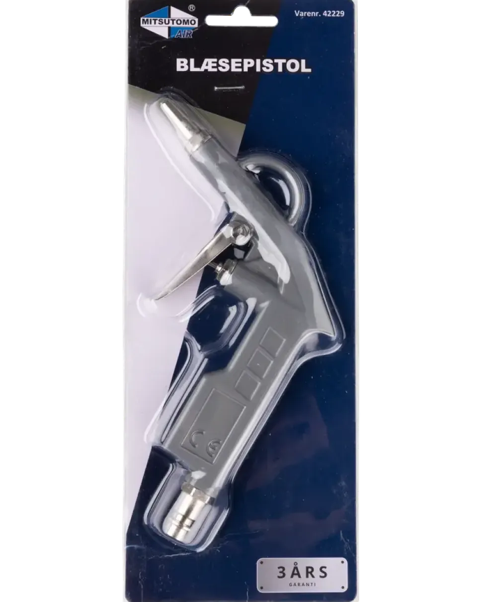 Blåspistol med kort munstycke
