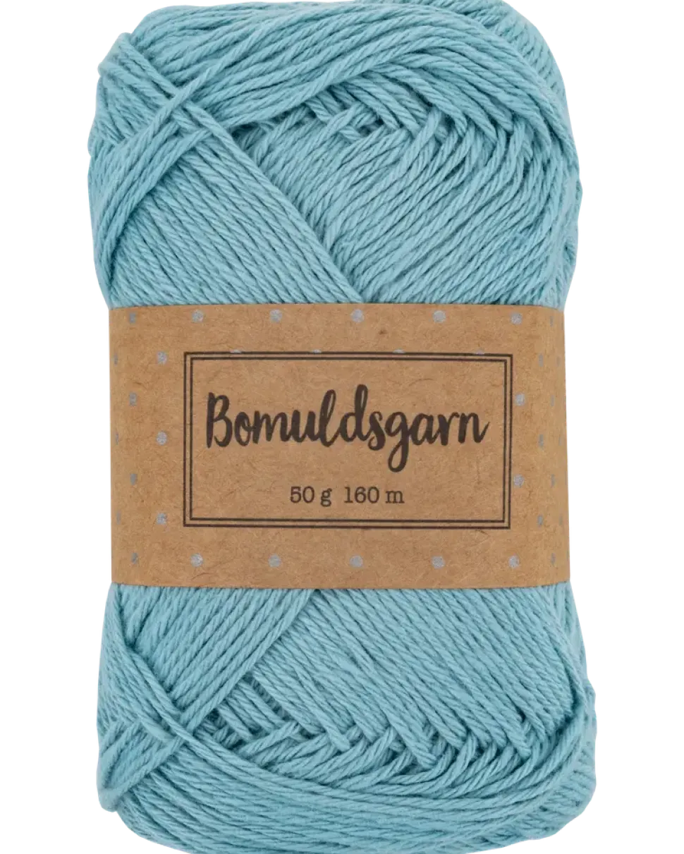 Bomullsgarn 50 g blågrön/turkos