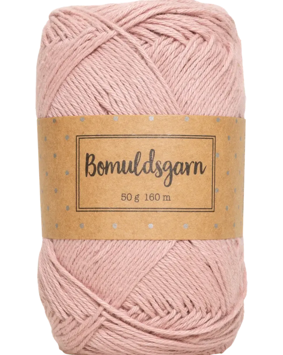 Bomullsgarn 50 g gammalrosa