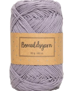 Bomullsgarn 50 g grålila