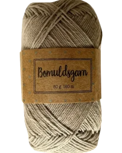 Bomullsgarn 50 g ljusbrun