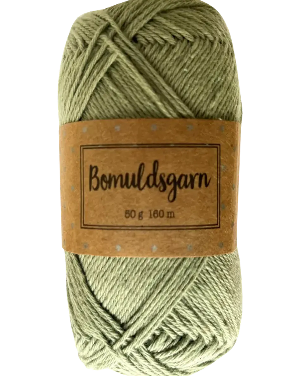 Bomullsgarn 50 g ljusgrön