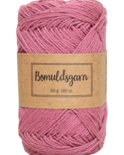 Bomullsgarn 50 g mörk rosa