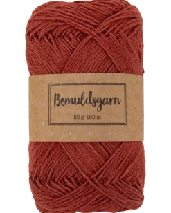 Bomullsgarn 50 g rödockra
