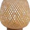 Bordslampa i flätad bambu - H20 cm