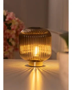 Bordslampa räfflad
