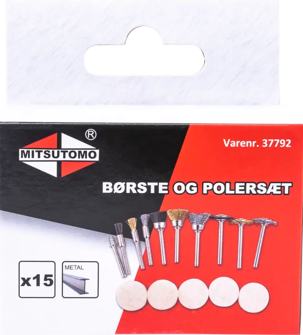 Borst- och polerset Ø3 mm 15 delar