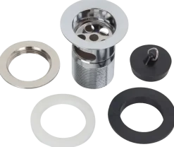 Bottenventil med plugg 1 1/4'' - krom