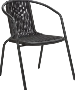 Caféstol konstrotting svart