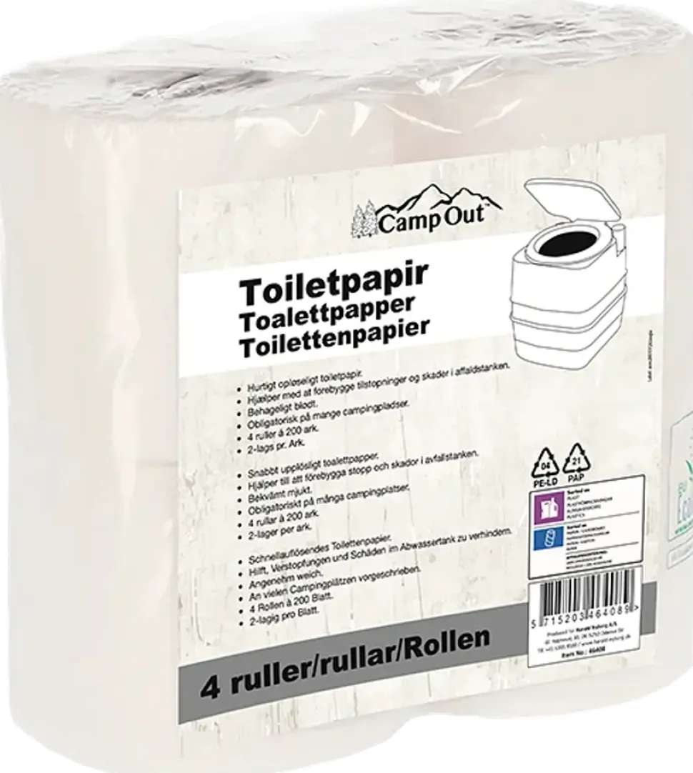 CampOut Toalettpapper 2-lags - 4 rullar