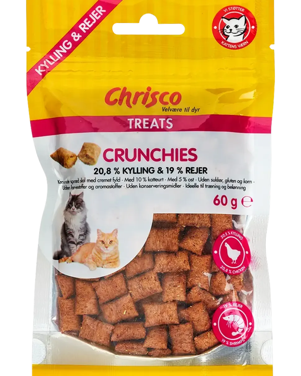 Chrisco Crunchies Kyckling & Räkor 60 g