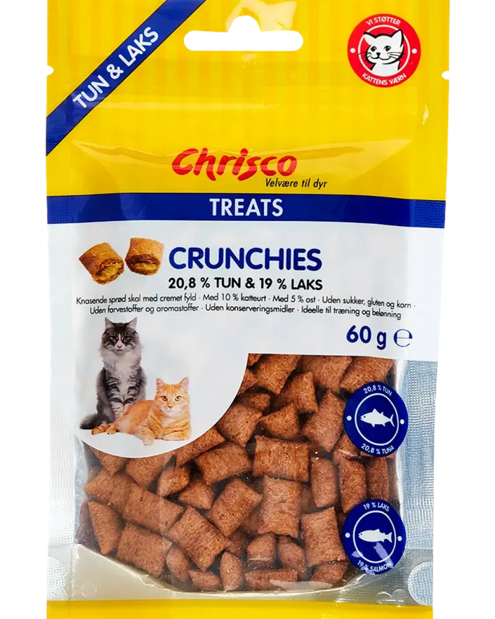 Chrisco Crunchies Tonfisk & Lax 60 g