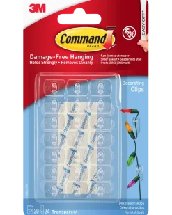 Command™ Dekorationsclips för inomhusbruk – transparenta