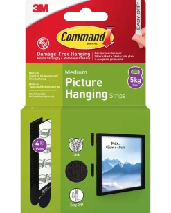 Command™ Strips Tavelupphängning - Svart M