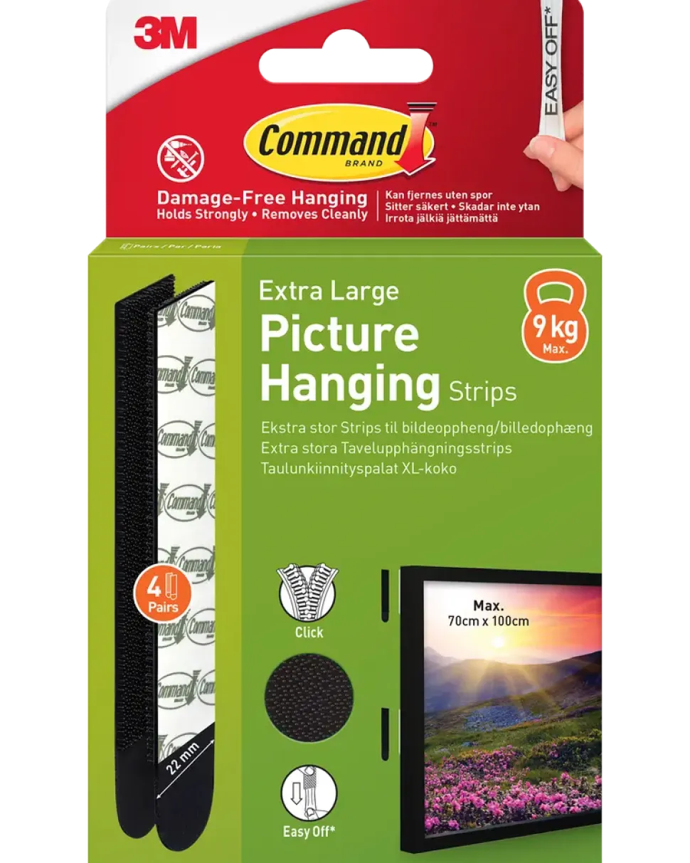 Command™ Strips Tavelupphängning - Svart XL
