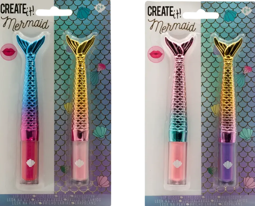 CREATEit Lip Gloss Mermaid 2 st. - olika mönster