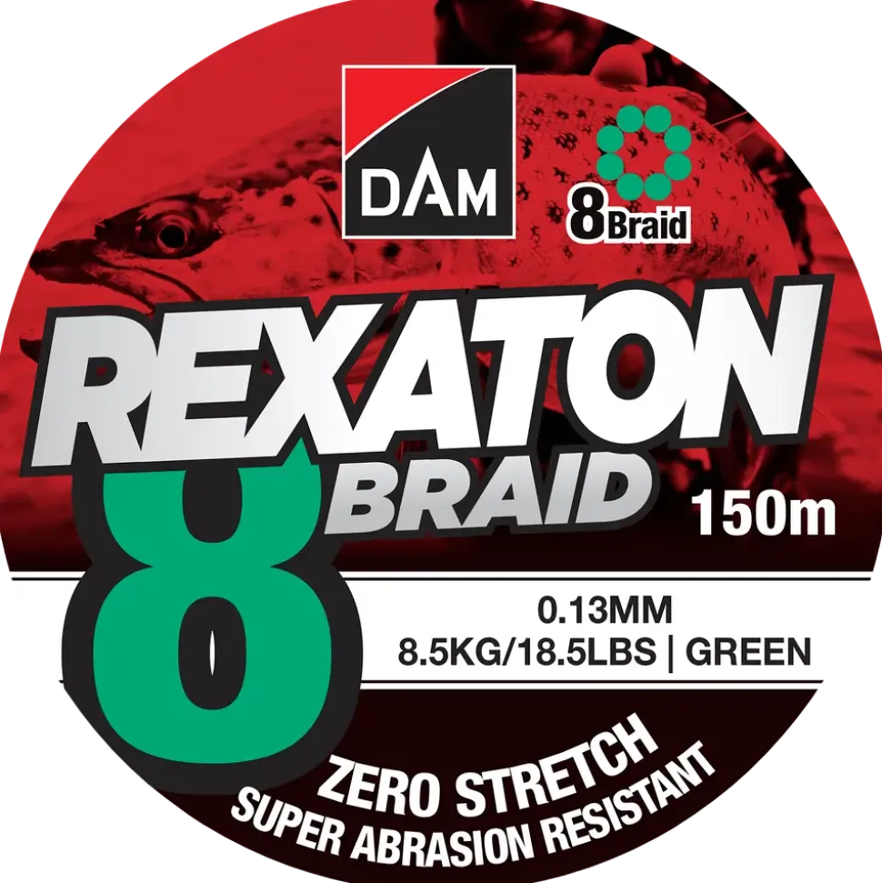 DAM Flätlina 8 Braid 150 m 0,13 mm - grøn