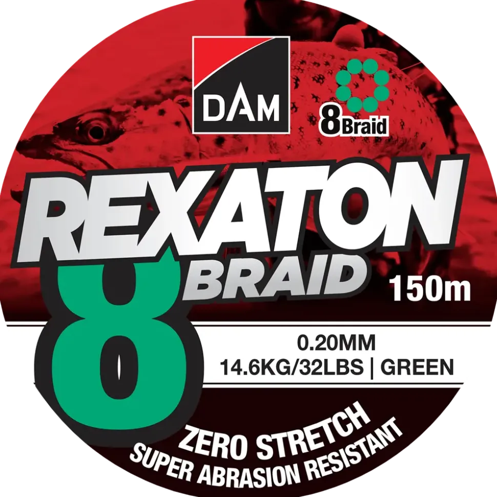DAM Flätlina 8 braid 150 m 0,20 mm - grön