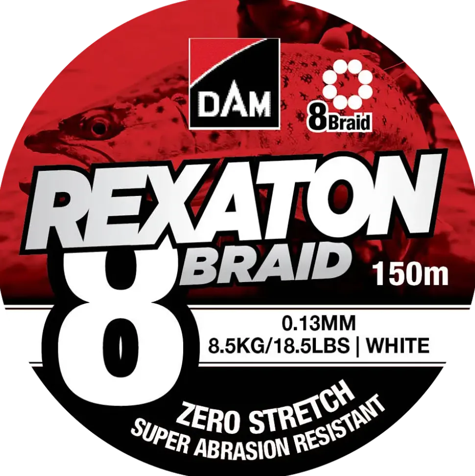 DAM Flätlina 8 braid 150 m 0,13 mm - vit