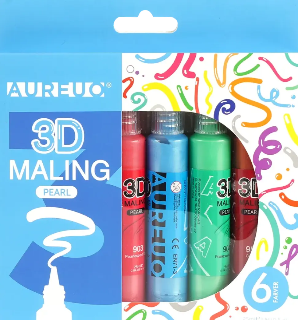 3D-färg pärlemor 6x25 ml