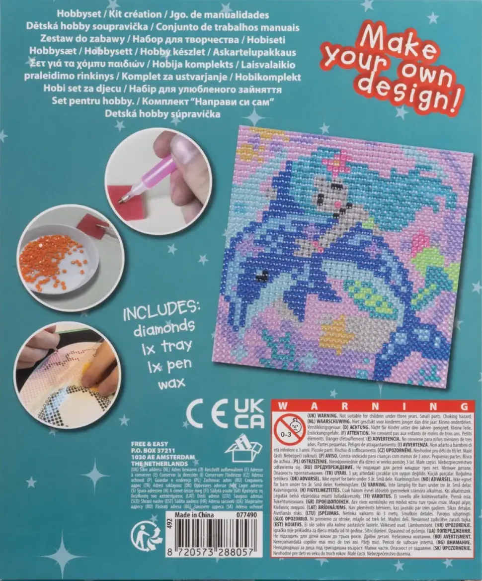 Diamond Painting 17x17 cm Rosa